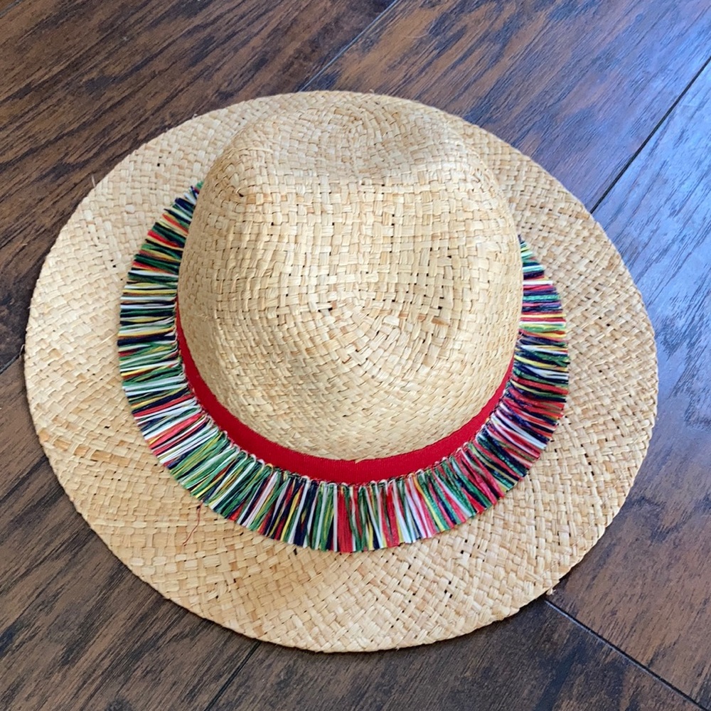 Aqua Straw Hat